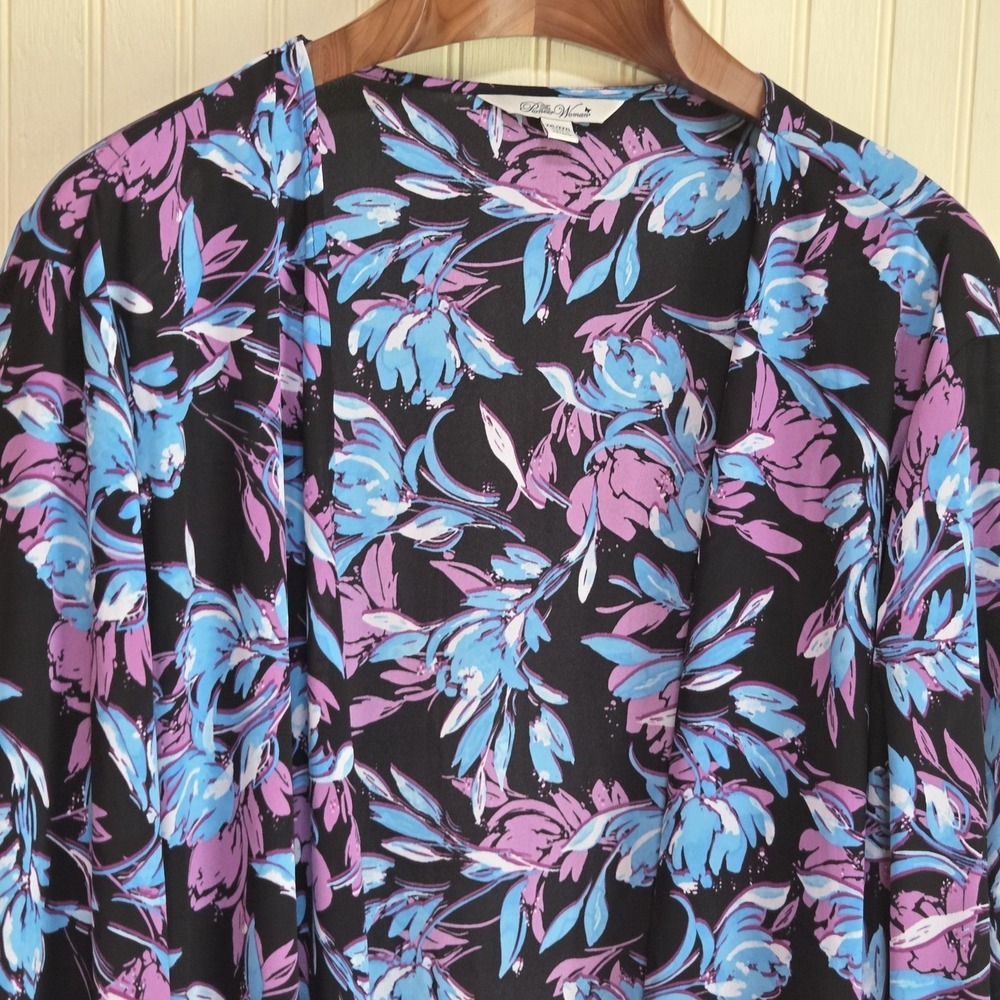 The Pioneer Woman Kimono Top Womens Plus XXL/XXXL Floral Bell Sleeve Open Front